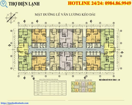 Mặt bằng C14 Bắc Hà chi tiết