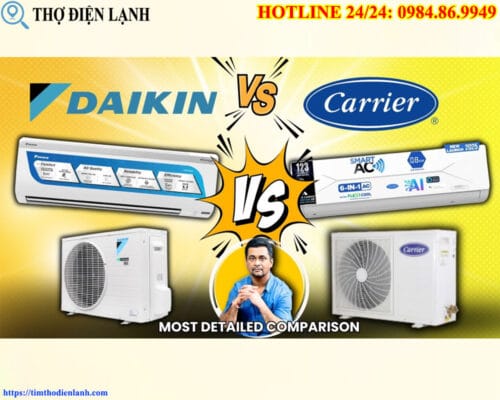 So sánh chi phí sửa chữa Carrier và Daikin