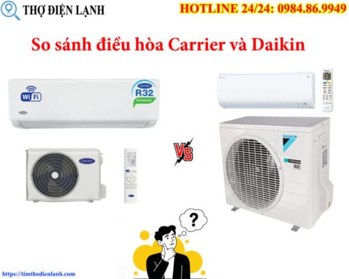 So sánh điều hòa Carrier và Daikin