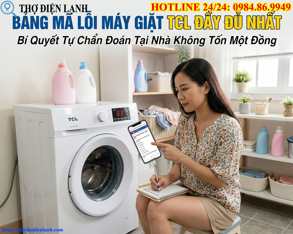 Bảng Mã Lỗi Máy Giặt TCL Đầy Đủ Nhất