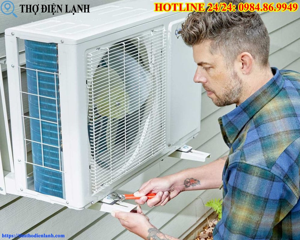 Lắp đặt dàn nóng điều hòa Beko