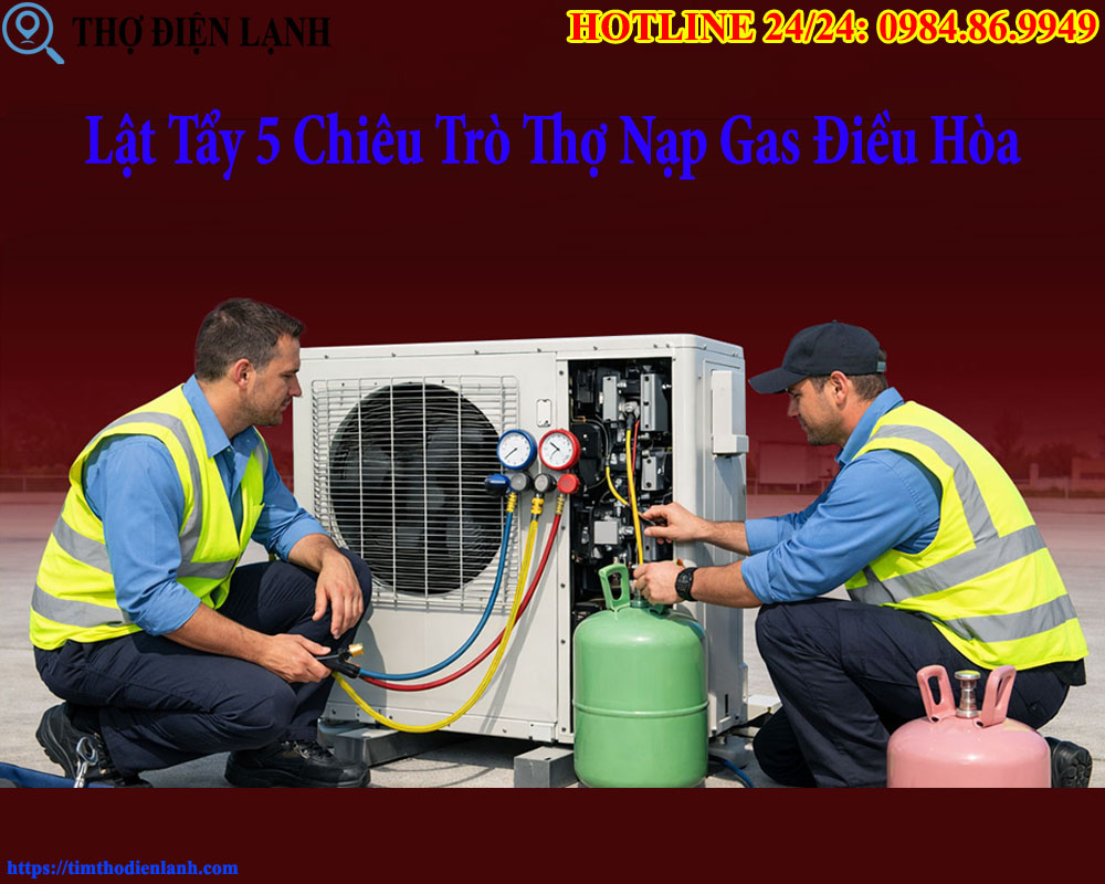 Lật Tẩy 5 Chiêu Trò Thợ Nạp Gas Điều Hòa