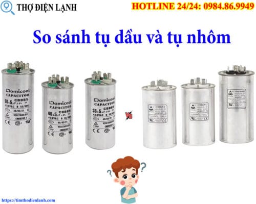 So sánh tụ dầu và tụ nhôm