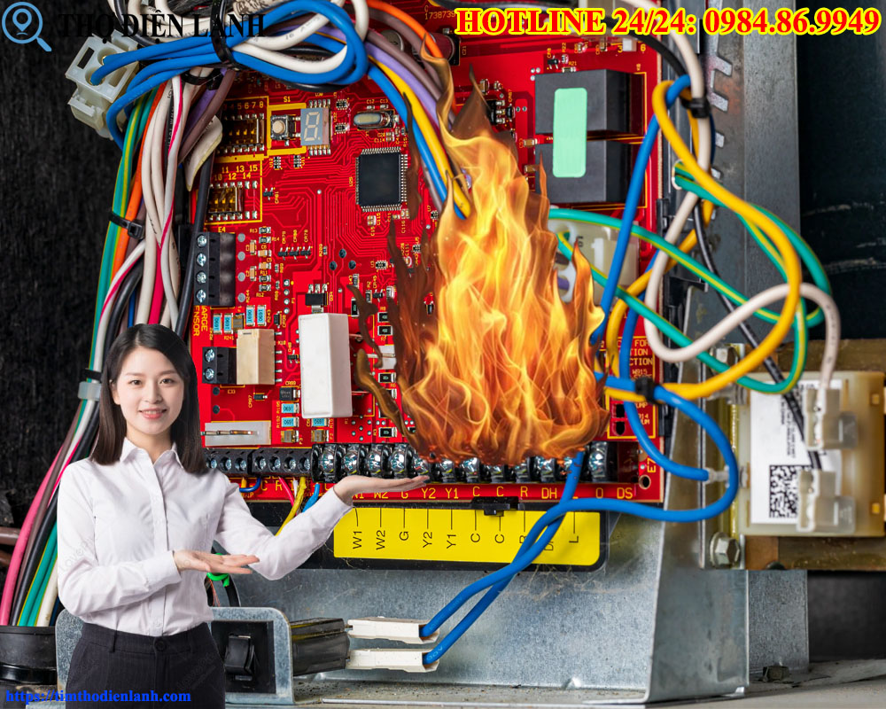 Bo Mạch Máy Lạnh Nổ Tung Do Thợ Làm Ẩu