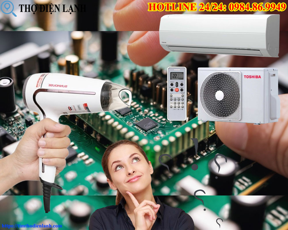 Cách Sấy Khô Board Mạch Điều Hòa Toshiba Tại Nhà