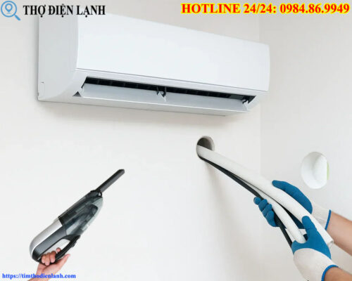 Cách thông ống thoát nước điều hòa bằng máy hút bụi cực nhạy tại nhà