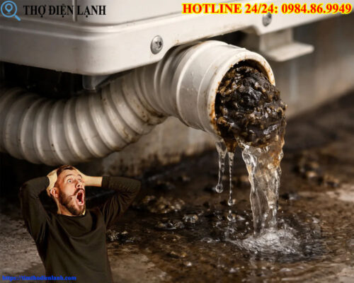 Cận Cảnh Bên Trong Đường Ống Thoát Nước Điều Hòa Sau 2 Năm Không Vệ Sinh