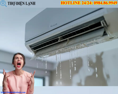 Điều hòa chảy nước ồ ạt sau khi tháo lắp