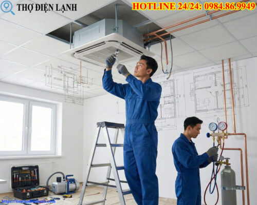 Hướng dẫn lắp đặt điều hòa âm trần Sumikura