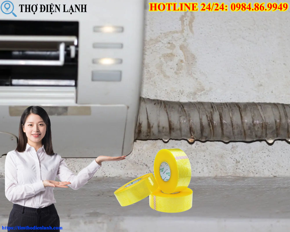 Mẹo Dùng Băng Dính Bịt Vết Rò Nước Điều Hòa