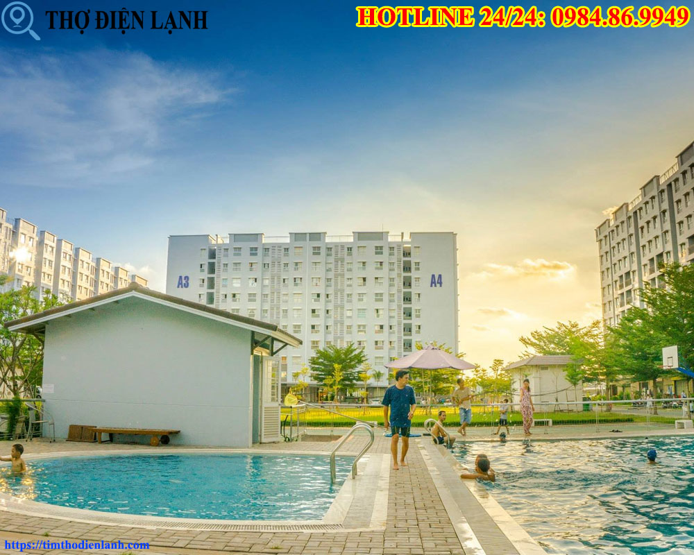 Tiện ích giải trí hồ bơi tại chung cư Ehome 3