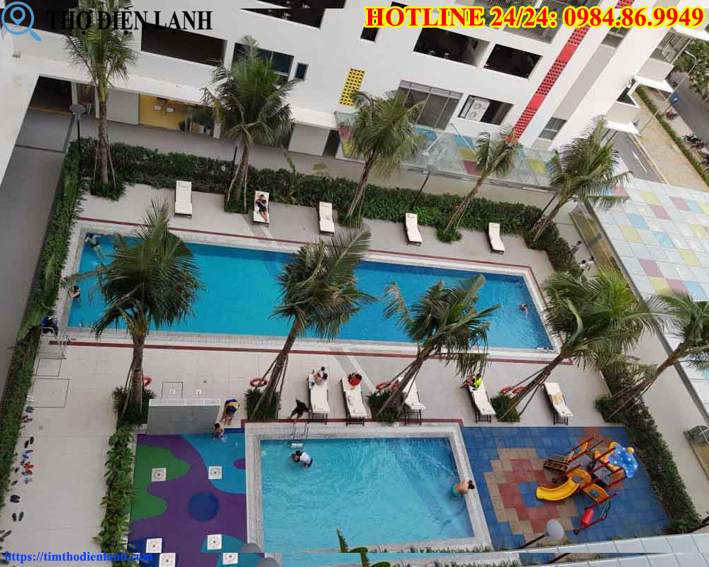 Tiện ích hồ bơi và khu vui chơi ngay dưới chung cư Hausneo