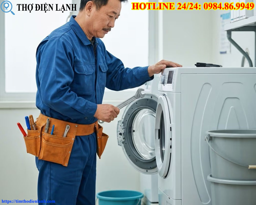 máy giặt Sanyo không xả nước