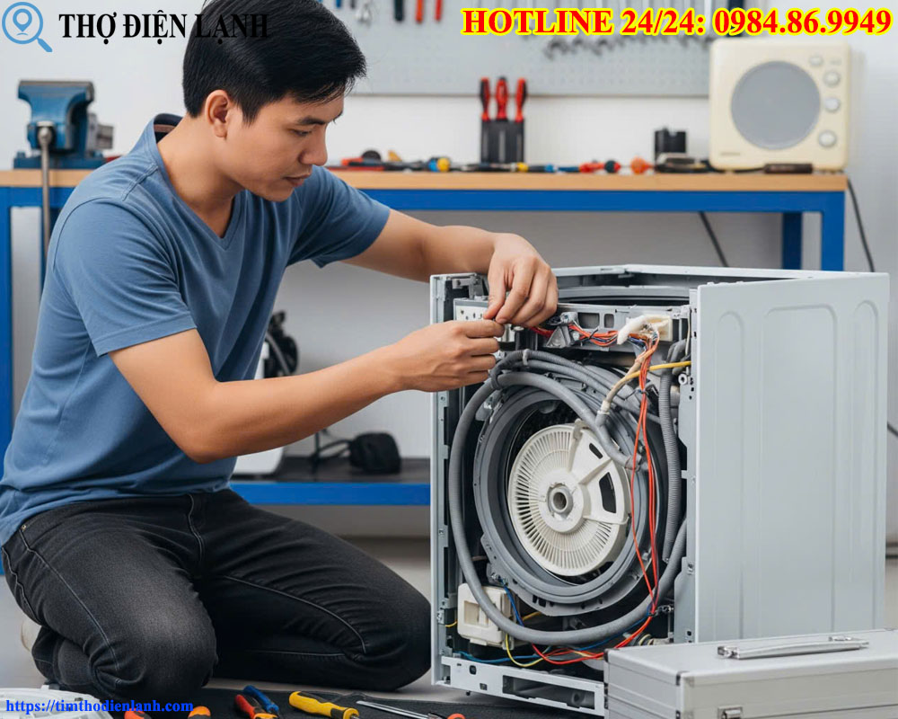 máy giặt Sharp không xả nước