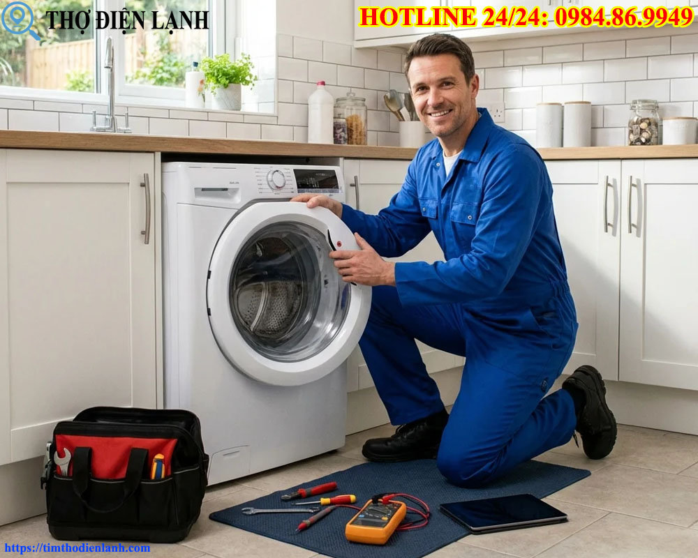 máy giặt Nagakawa chảy nước liên tục không dứt