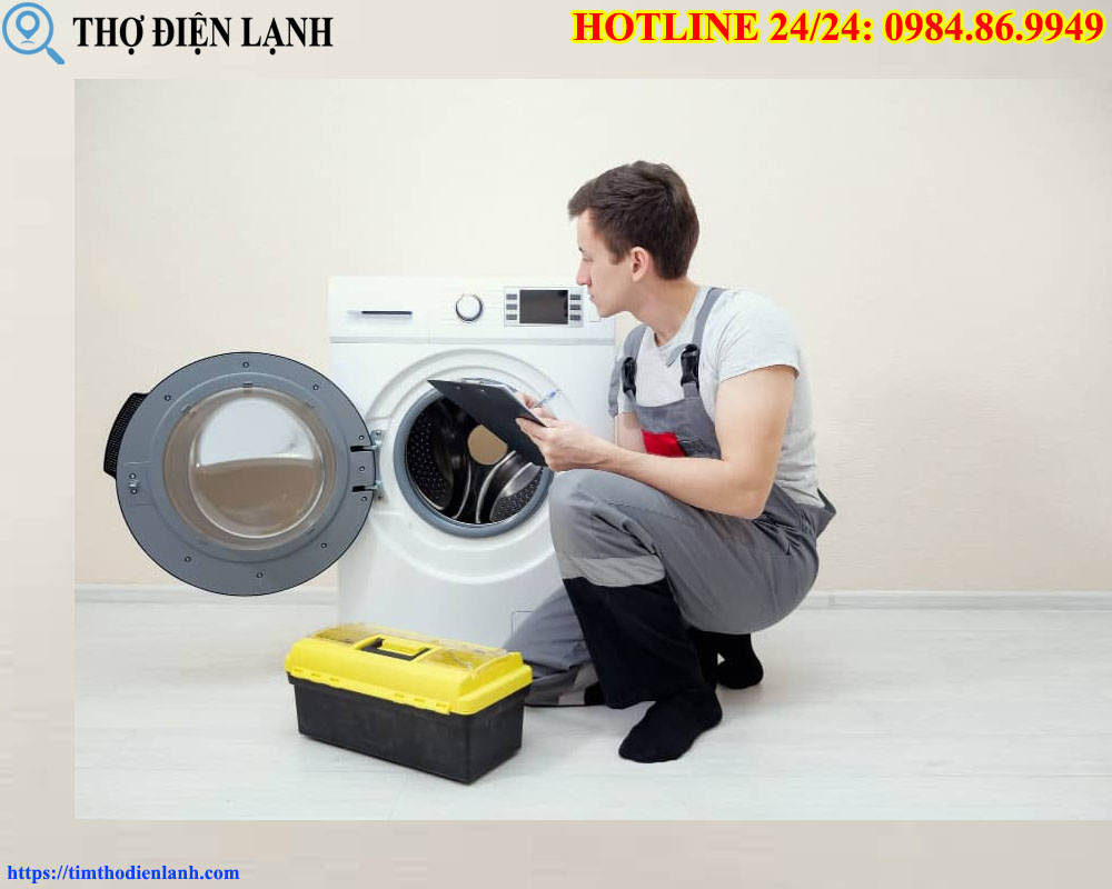 máy giặt chảy nước liên tục