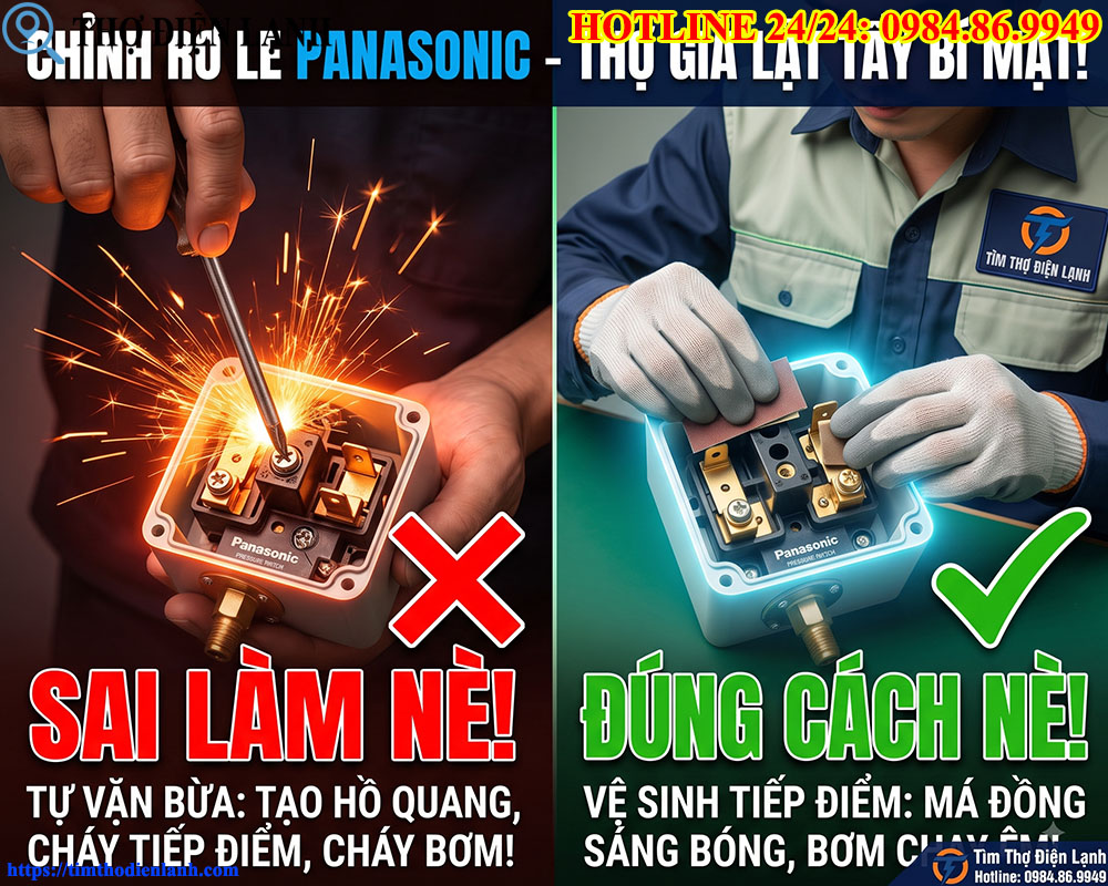 Bí Quyết Chỉnh Rơ Le Máy Bơm Tăng Áp Panasonic Dứt Bệnh