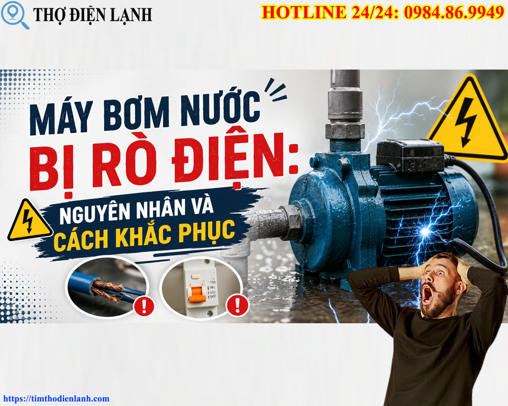 Máy Bơm Nước Bị Rò Điện, Bốc Mùi Khét