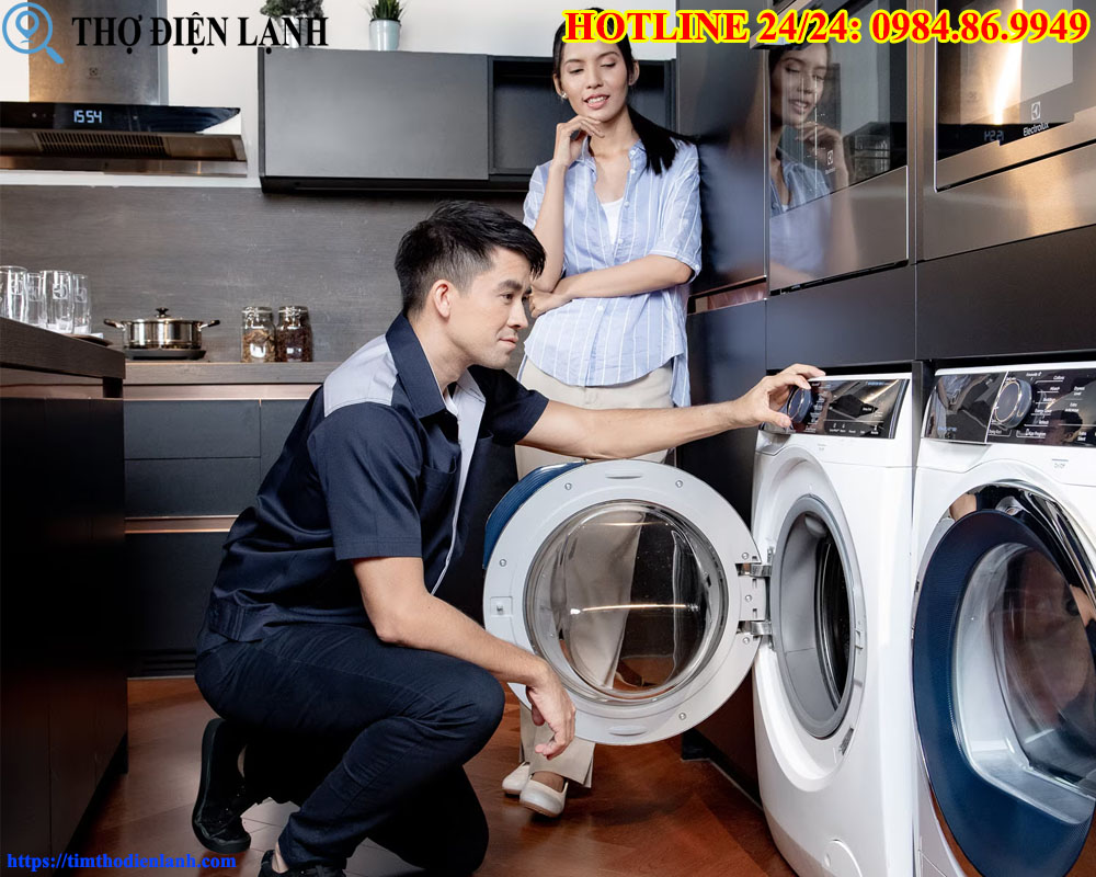 Sửa Máy Giặt Sấy Miele Electrolux Bị Kẹt Cửa, Mất Nguồn