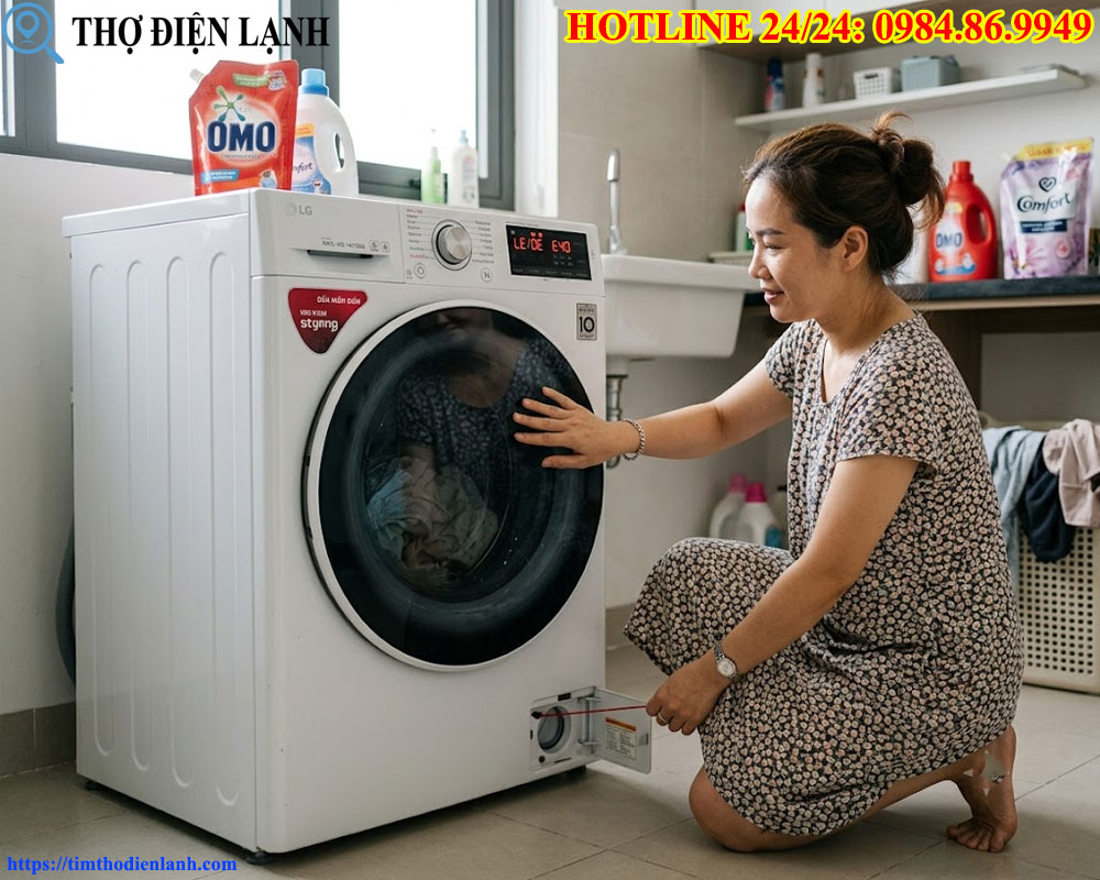 Bí quyết mở cửa máy giặt kẹt cứng