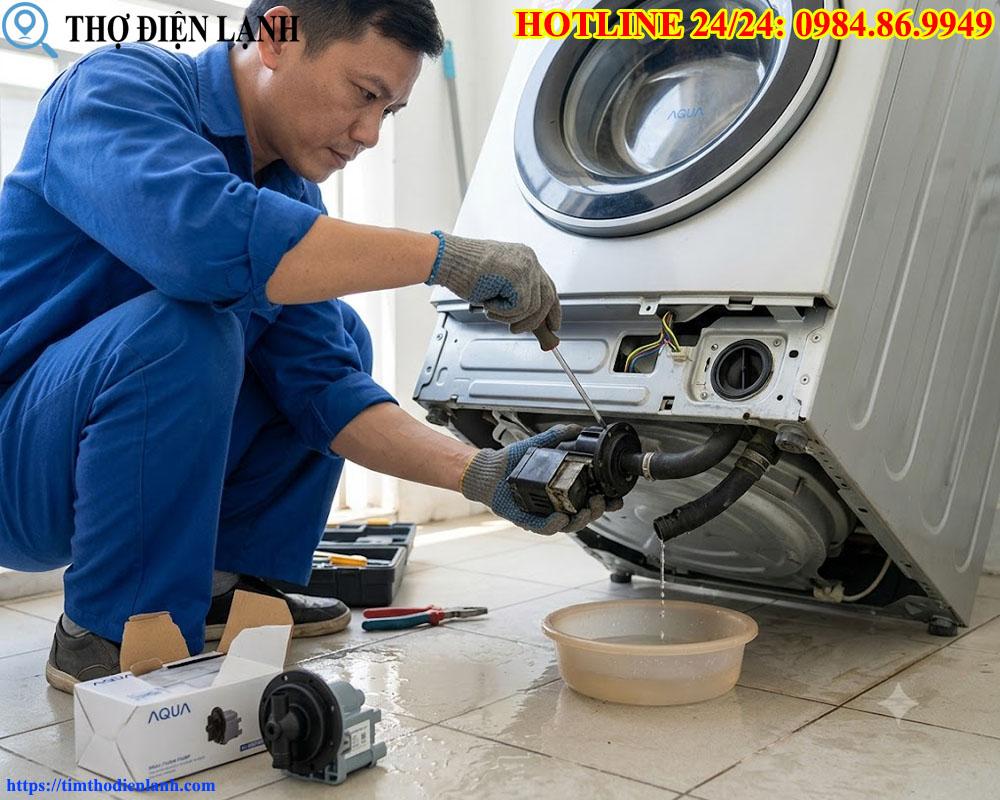 Hướng dẫn chi tiết cách tự kiểm tra và thay thế bộ phận xả nước máy giặt