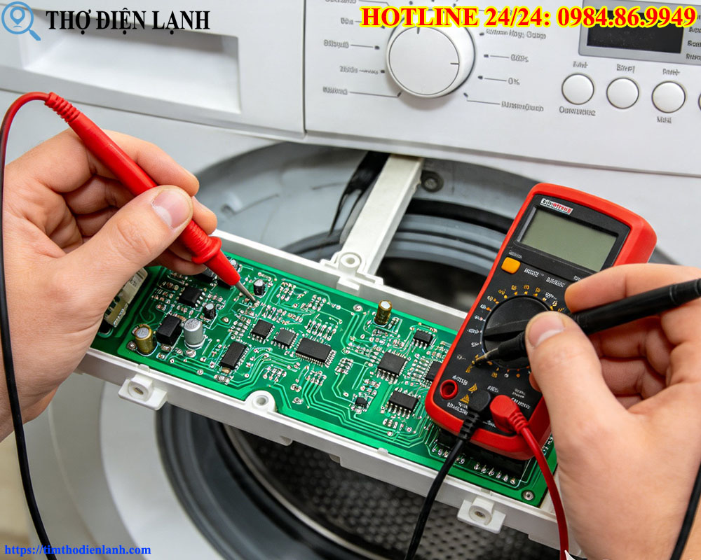 Khắc phục triệt để lỗi bo mạch máy giặt không cấp lệnh vắt