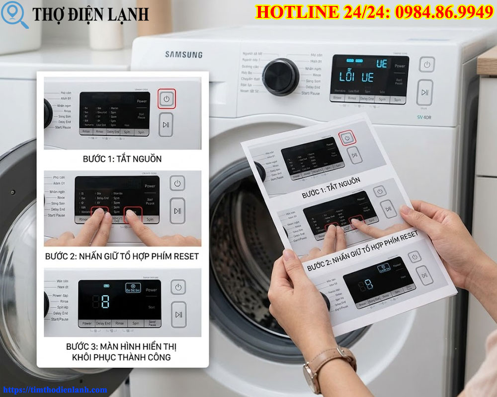 Khôi Phục Cài Đặt Gốc Máy Giặt Samsung