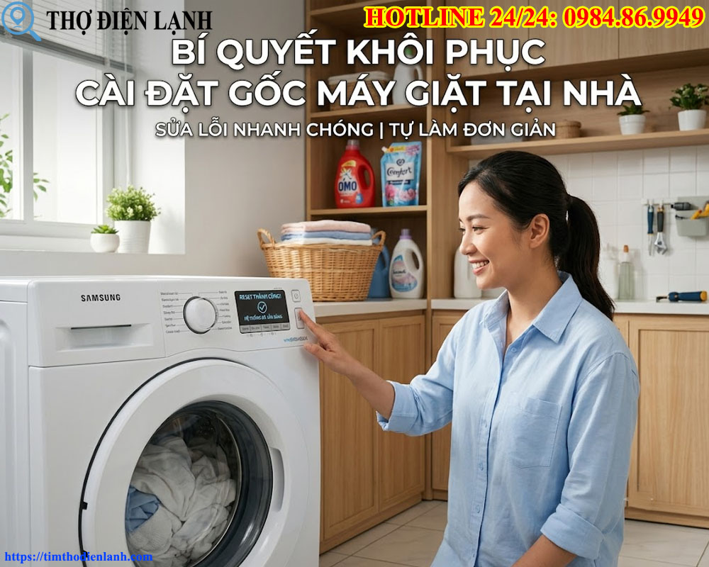 Khôi Phục Cài Đặt Gốc Máy Giặt