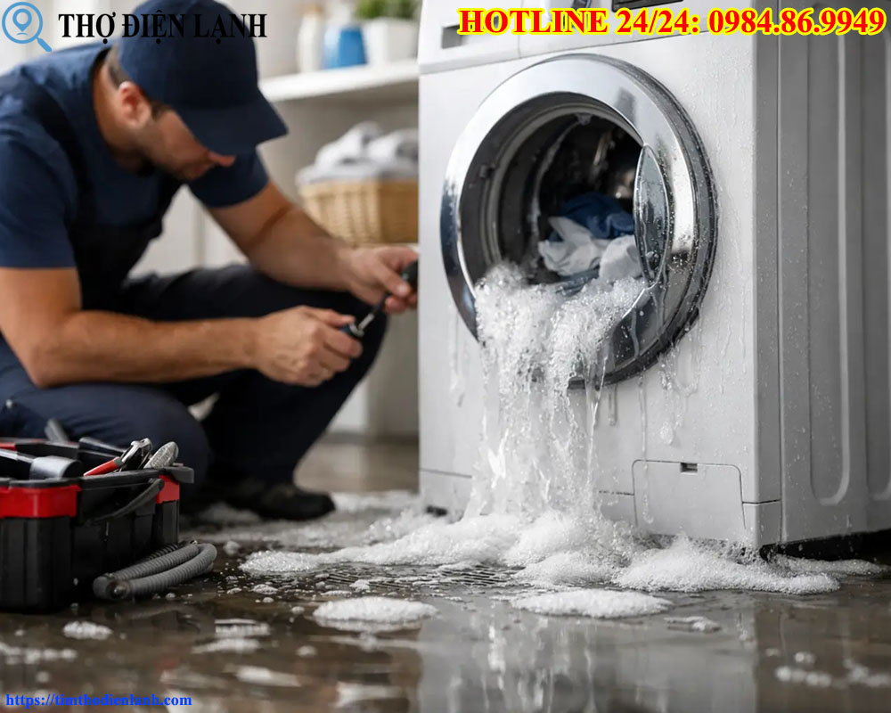 Lỗi Tràn Nước Máy Sấy Bơm Nhiệt (Heatpump)