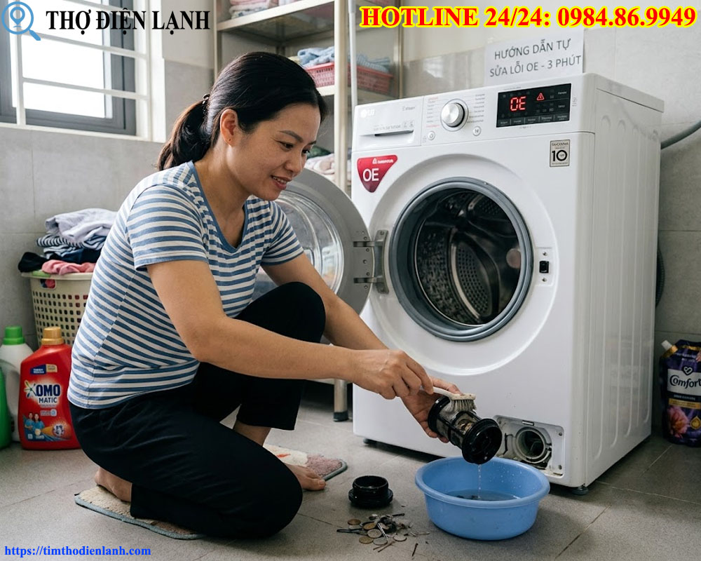 Máy Giặt LG Báo Lỗi OE