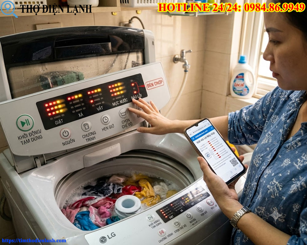 Máy Giặt Nháy Đèn Liên Tục