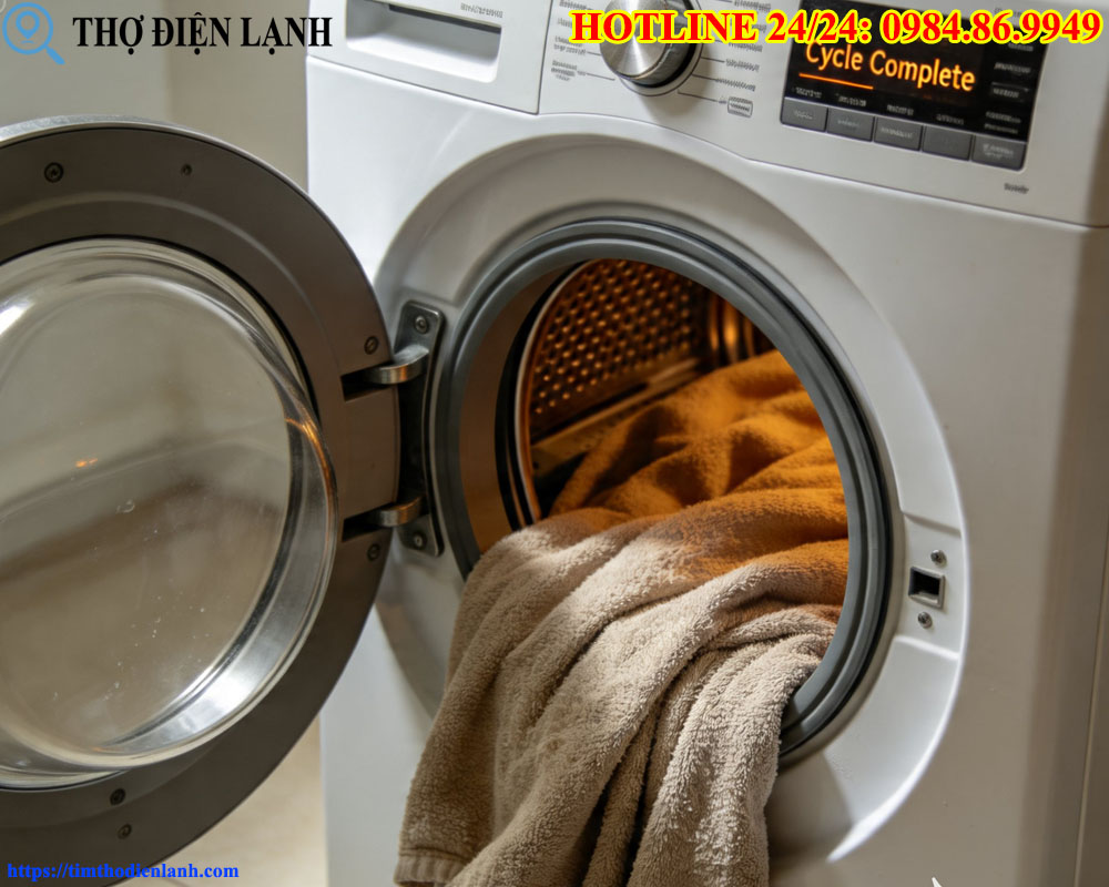 Máy giặt có chức năng sấy nhưng quần áo vẫn ẩm ướt