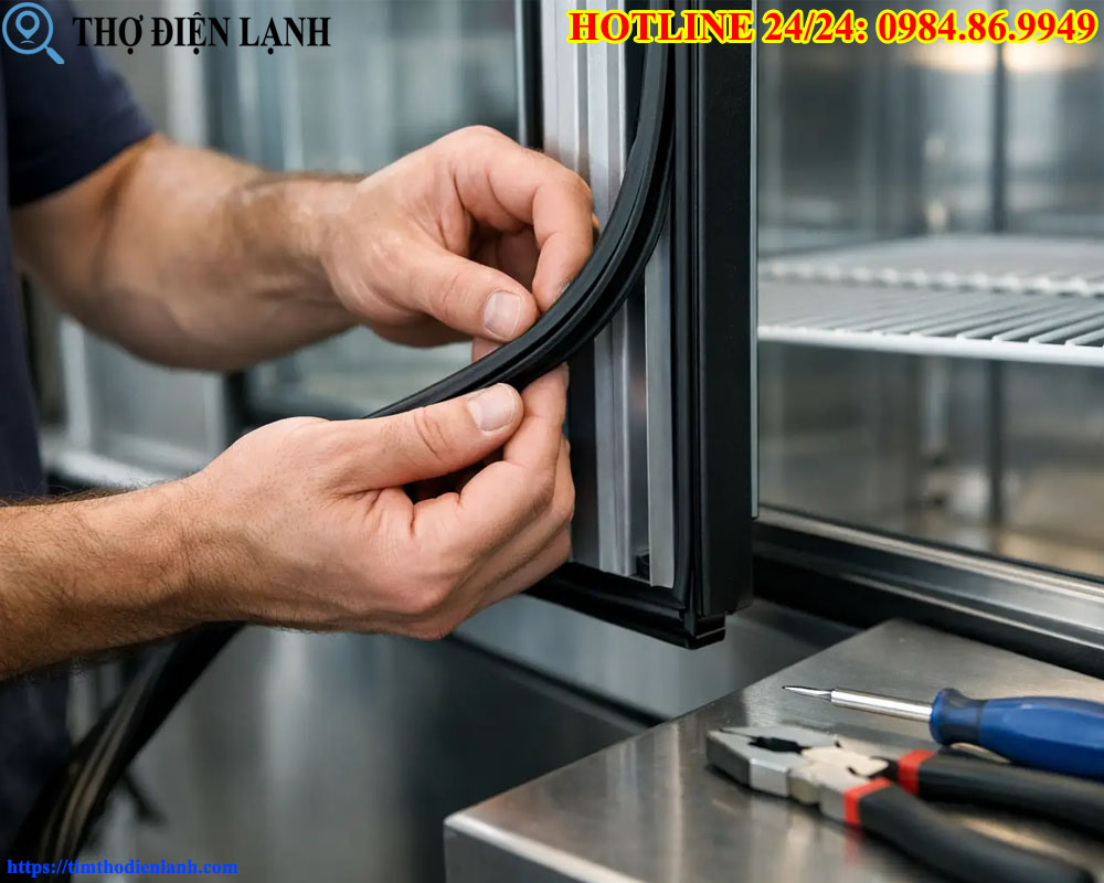 Mẹo Căn Chỉnh Bản Lề & Gioăng Cực Chuẩn Cửa Tủ Side-By-Side Bị Xệ, Rỏ Nước Đọng Sương