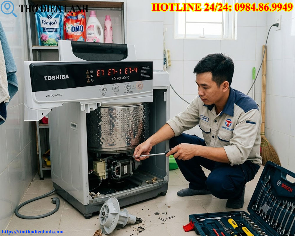 Sửa Lỗi Máy Giặt Toshiba Kêu Tít Tít