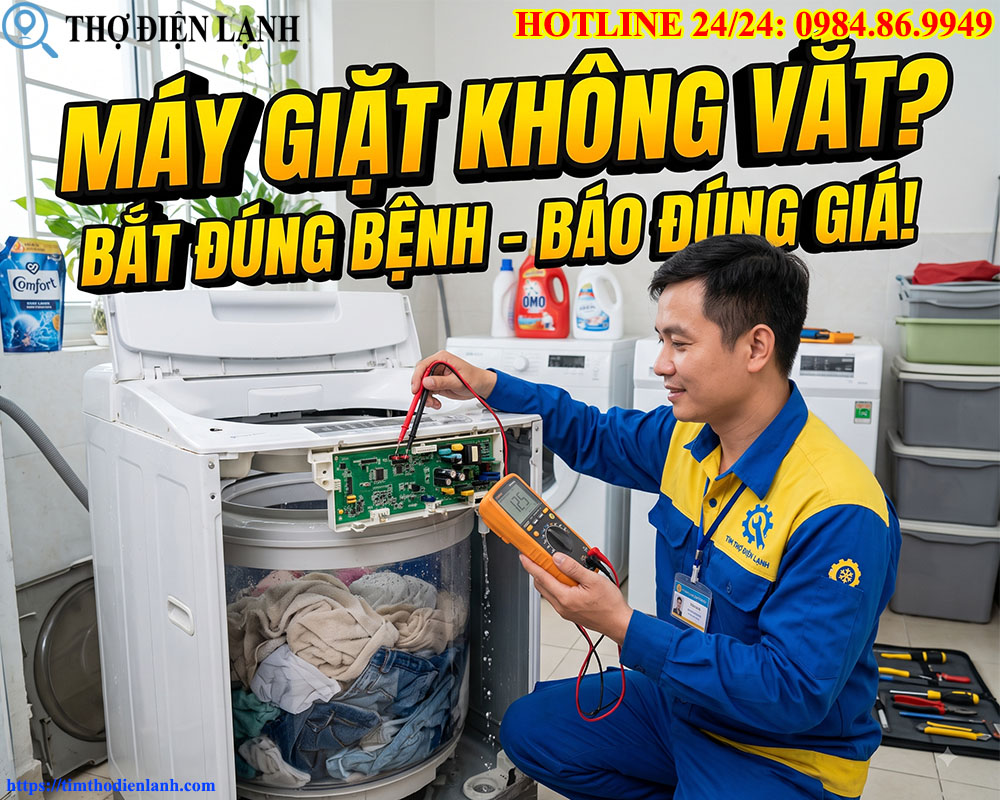 Tại sao máy giặt không vắt