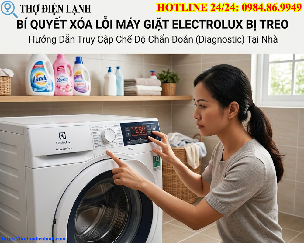Xóa Lỗi Máy Giặt Electrolux Bị Treo