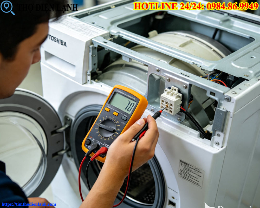 lỗi máy giặt Toshiba không vắt, chớp đèn liên tục