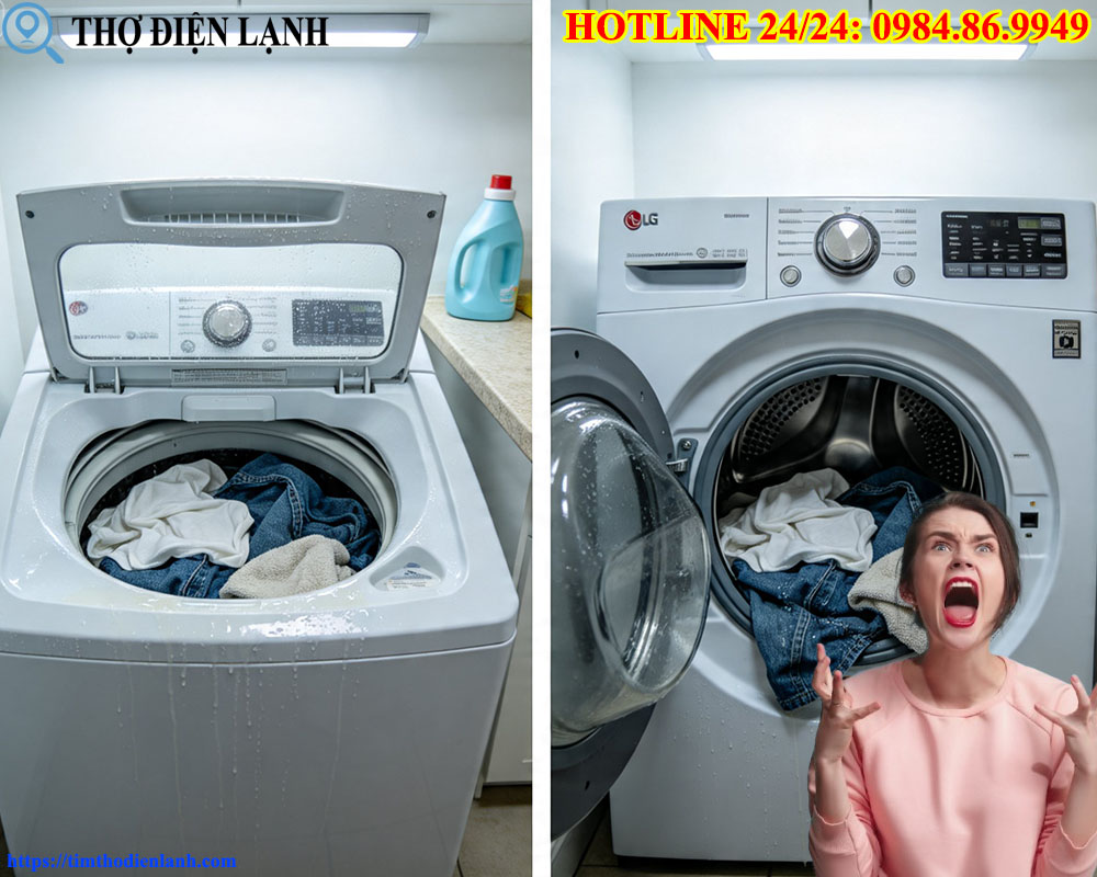 máy giặt LG vắt không kiệt nước