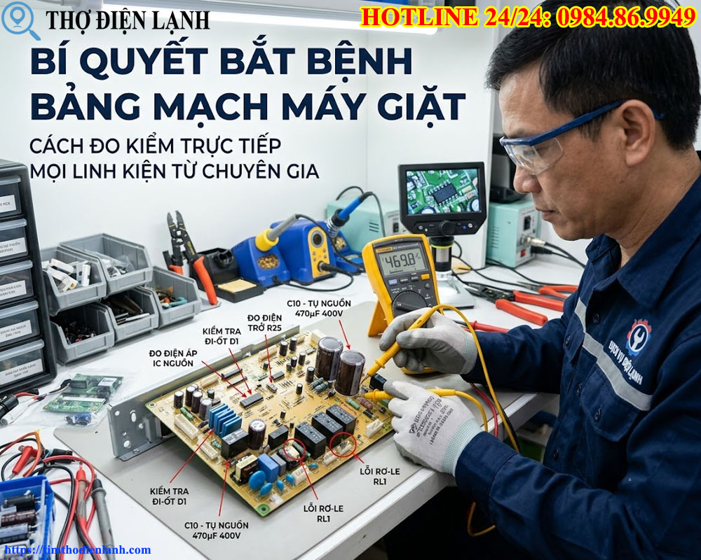 Bí Quyết Bắt Bệnh Bảng Mạch Máy Giặt