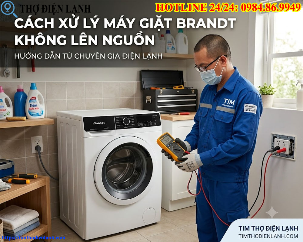 Cách Xử Lý Máy Giặt Brandt Không Lên Nguồn