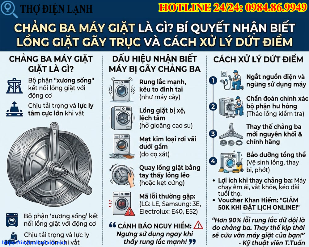 Chảng ba máy giặt