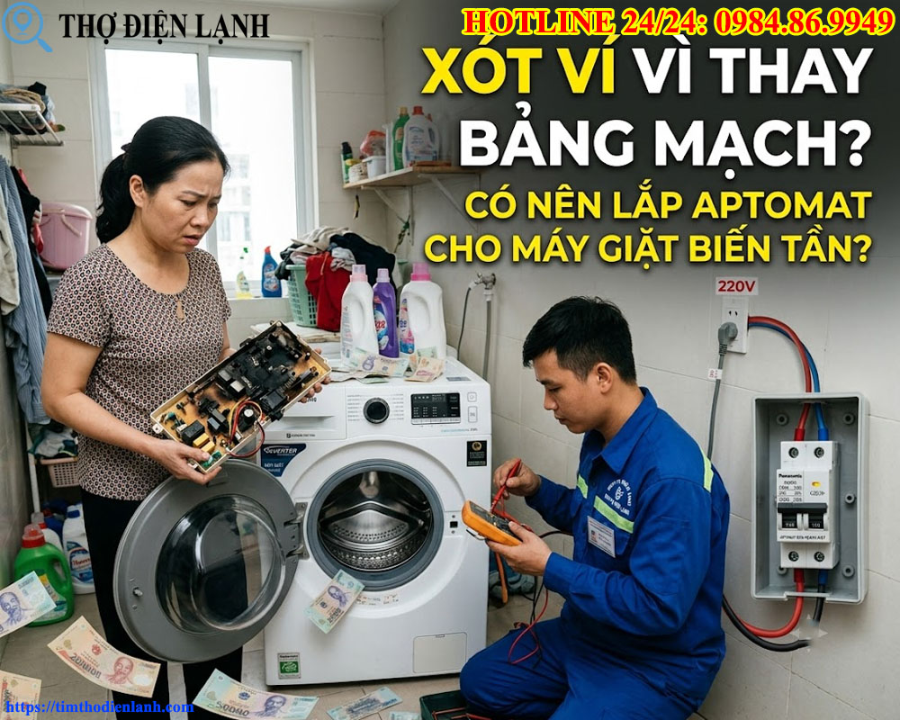 Có Nên Lắp Aptomat Cho Máy Giặt Biến Tần