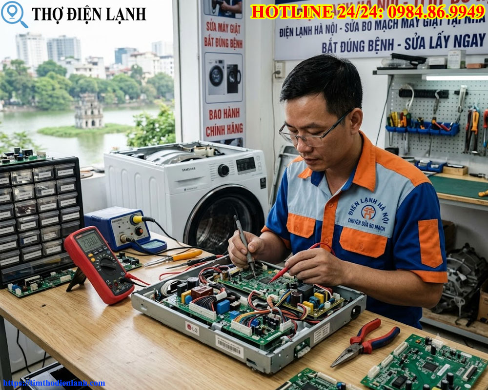 Cơ Sở Sửa Bo Mạch Máy Giặt Tại Hà Nội