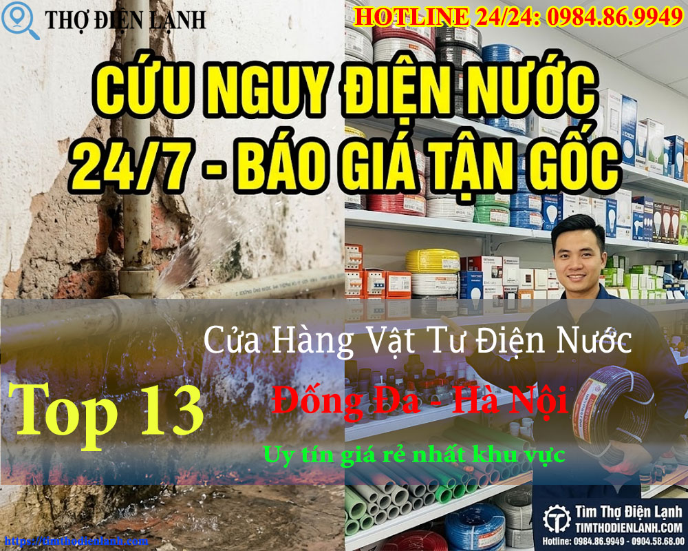 Cửa hàng vật tư điện nước Quận Đống Đa