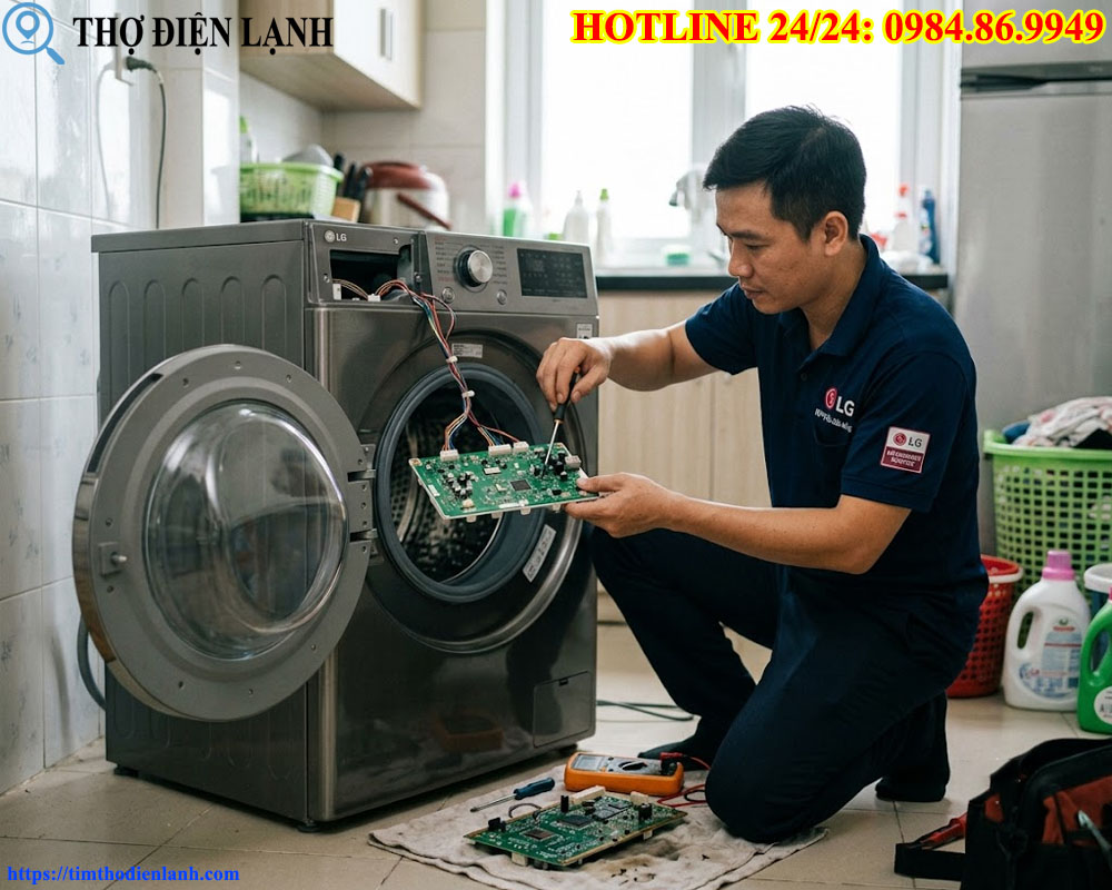 Danh Sách Thợ Sửa Máy Giặt LG Lồng Ngang Thay Bo Mạch Tận Nhà
