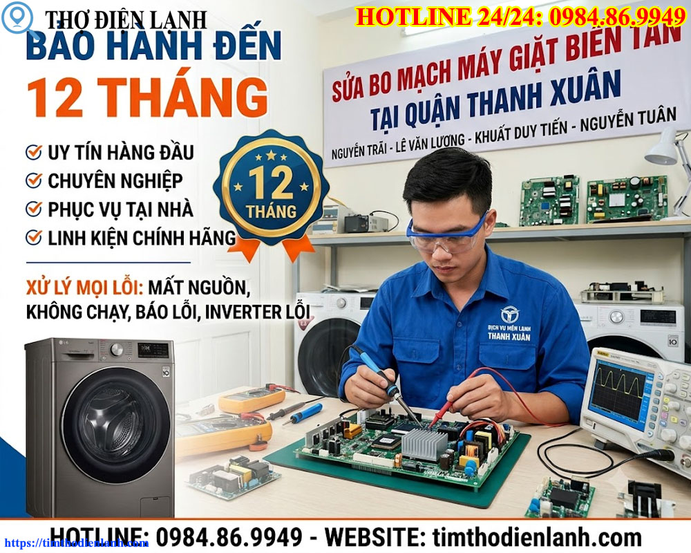 Địa Chỉ Sửa Bo Mạch Máy Giặt Biến Tần Tại Thanh Xuân