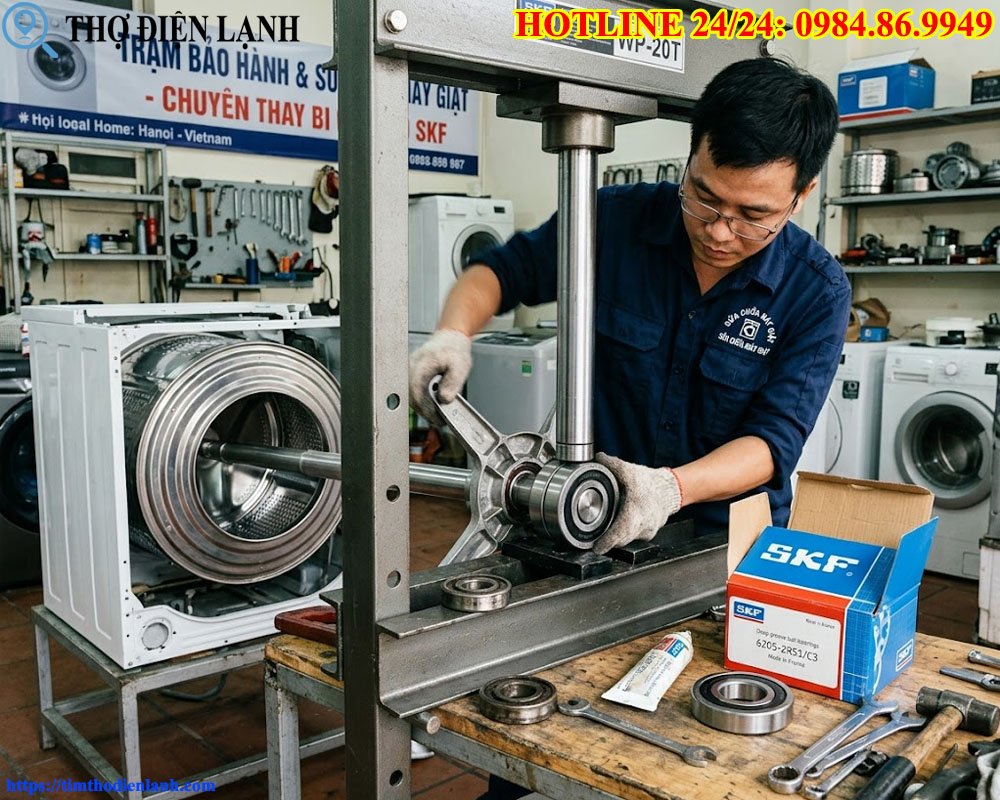 Ép Bi Bạc Đạn Máy Giặt Chuẩn SKF