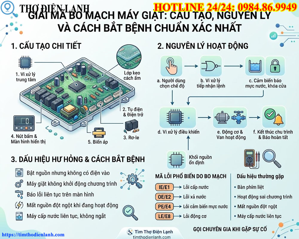 Giải Mã Bo Mạch Máy Giặt