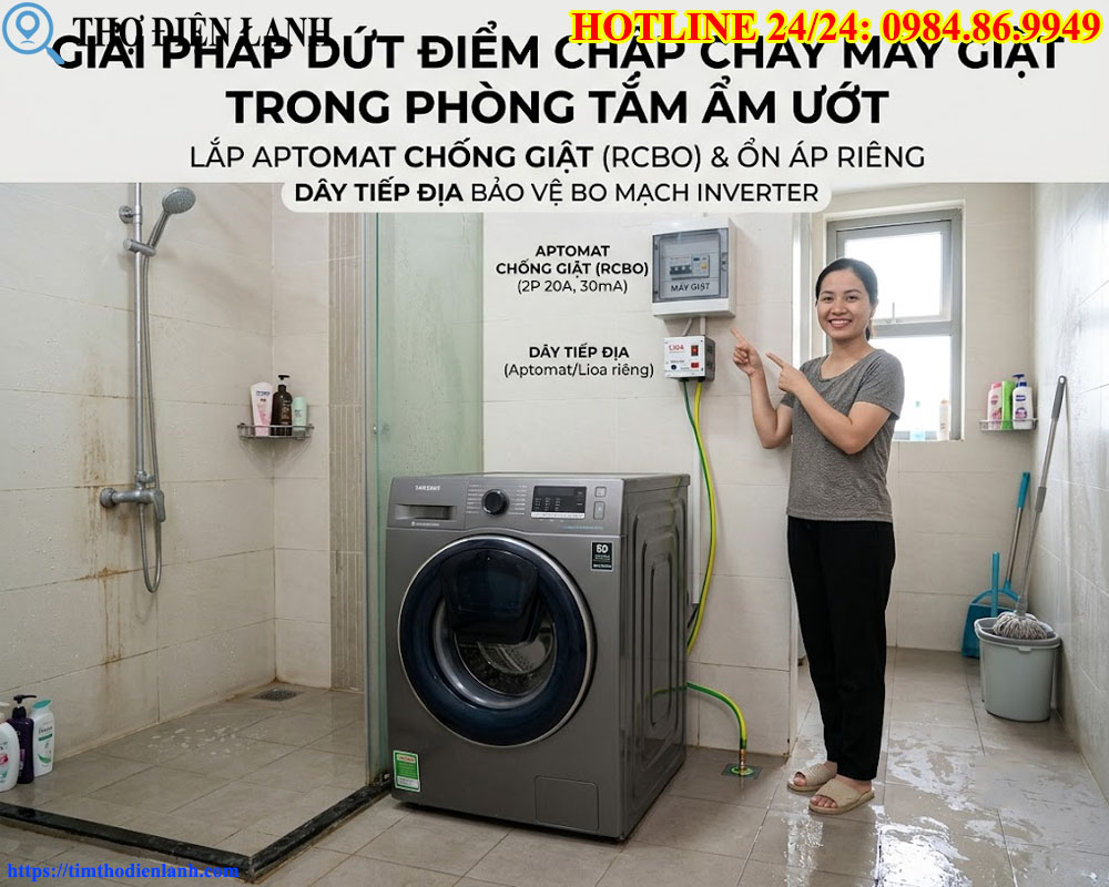 Giải Pháp Dứt Điểm Tình Trạng Máy Giặt Chập Cháy
