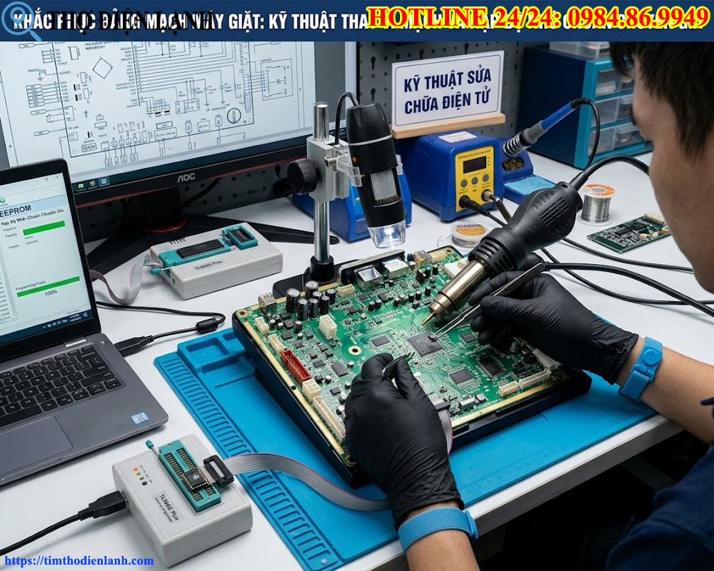 Khắc Phục Bảng Mạch Máy Giặt